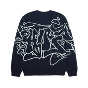 CHALECO HUF OUTLINES CREWNECK NAVY