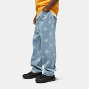 PANTALON HUF CROMER PRINT BLUE