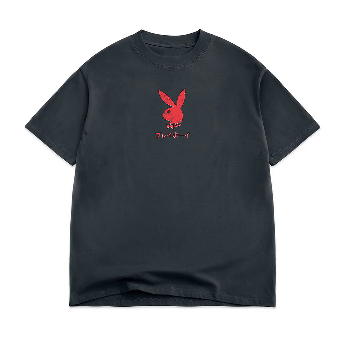 POLERA COLOR BARS X PLAYBOY ACE OF HEARTS DISTRESSED TEE BLK