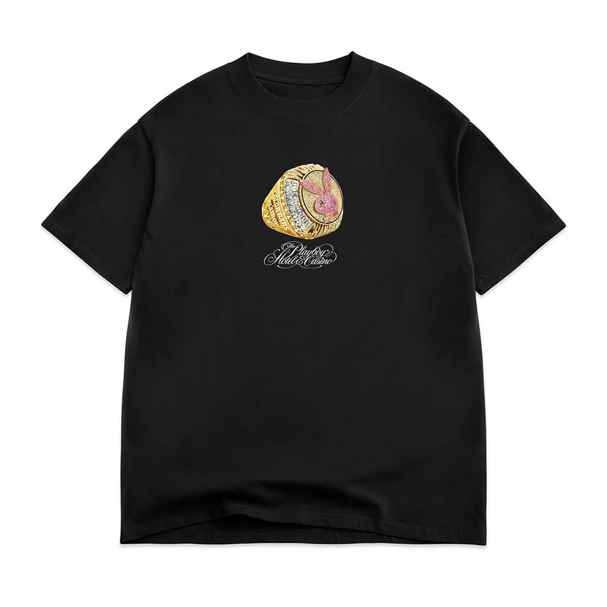 POLERA COLOR BARS X PLAYBOY CHAMPION RING TEE BLACK