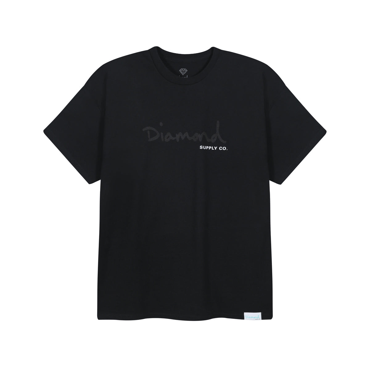 Polera DIAMOND OG Script Black Logo Black