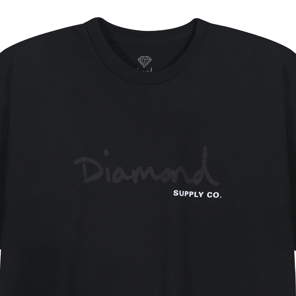 Polera DIAMOND OG Script Black Logo Black