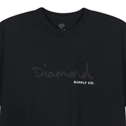 Polera DIAMOND OG Script Black Logo Black