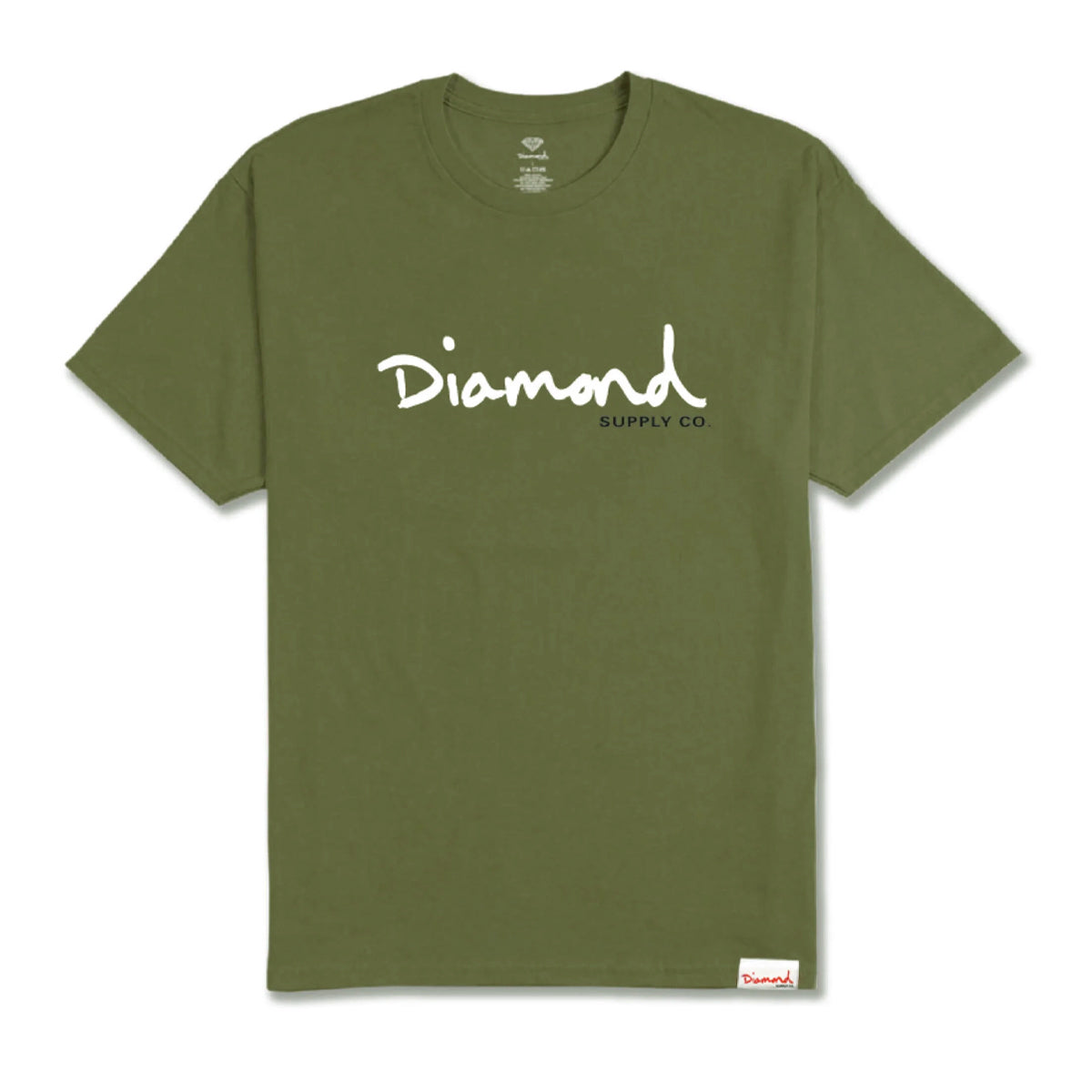 POLERA DIAMOND OG SCRIPT MILITAR GREEN