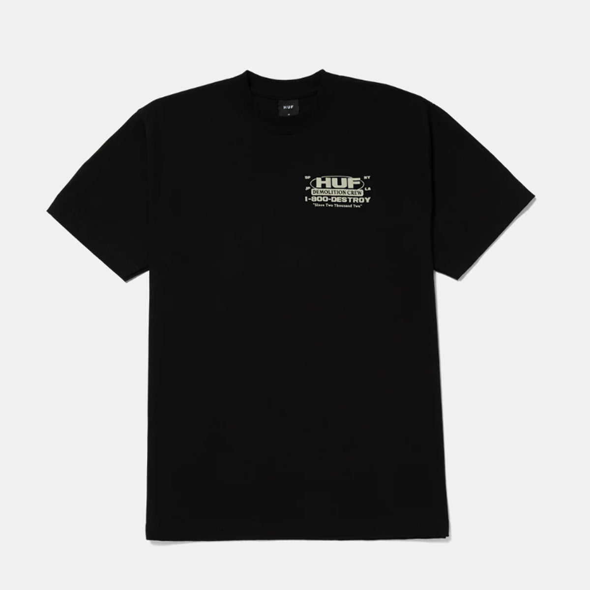 POLERA HUF DEMOLITION CREW S/S TEE BLACK