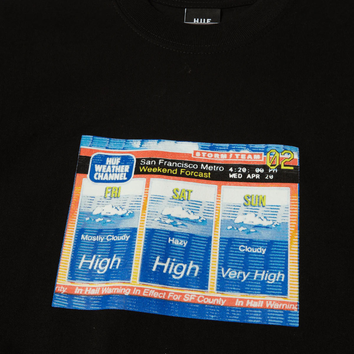 POLERA HUF FORECAST S/S TEE BLACK