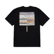POLERA HUF PLAZA S/S BLACK