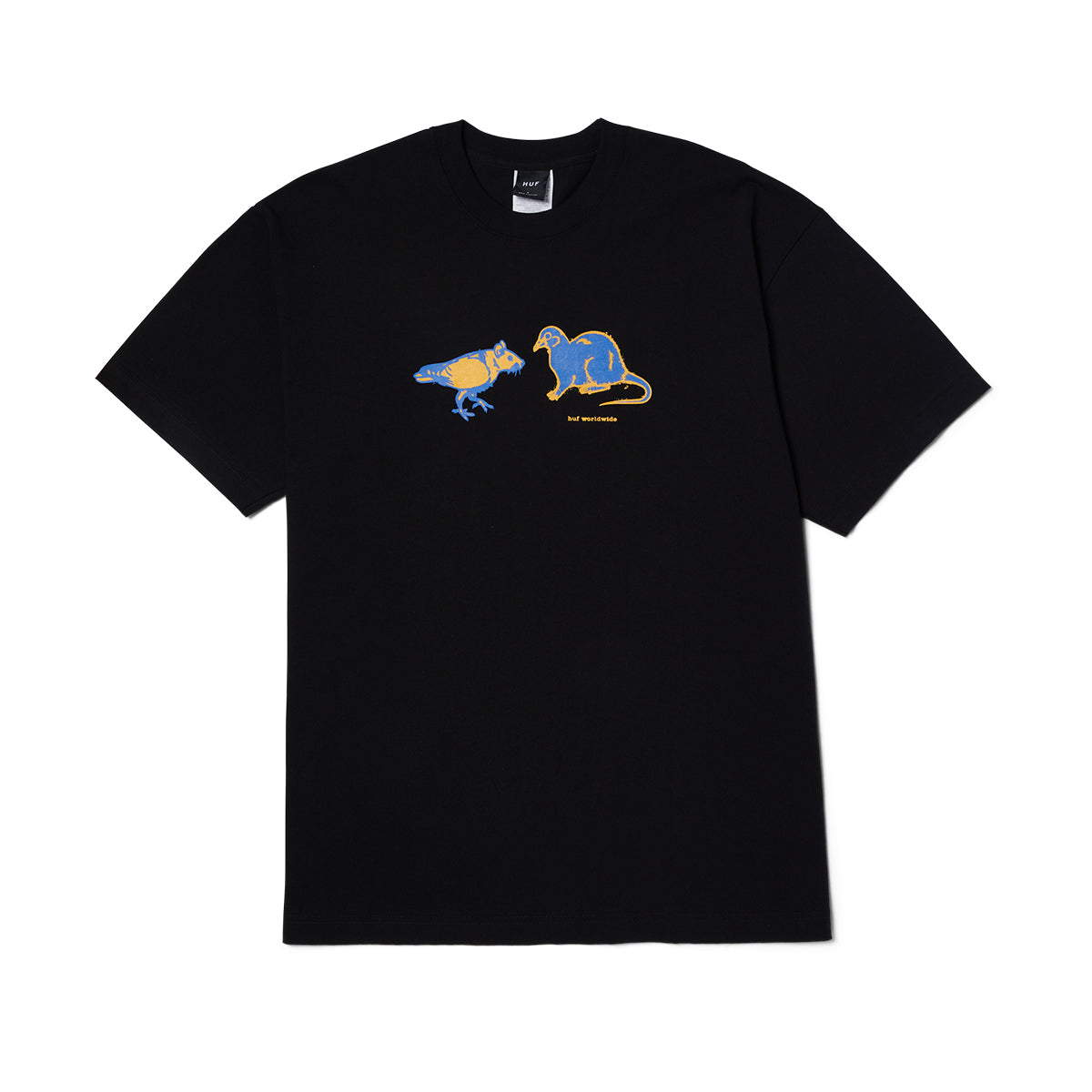 POLERA HUF RIGION PAT S/S BLACK