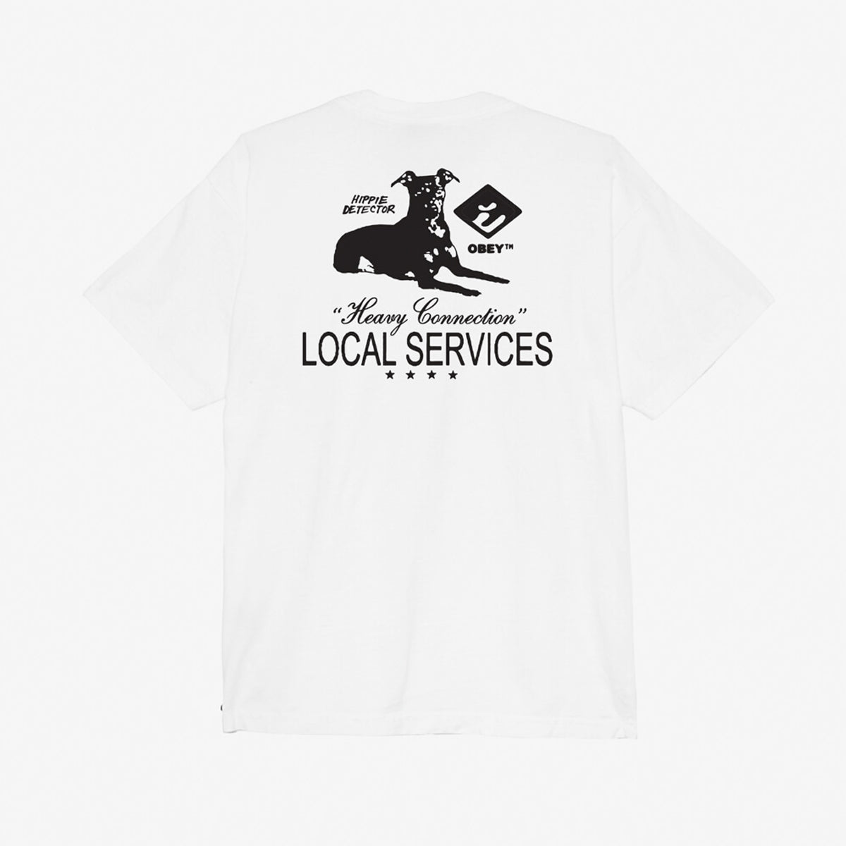 POLERA OBEY HEAVY CONNECTION WHITE