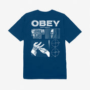 POLERA OBEY NOT RIGHT HARBOR BLUE