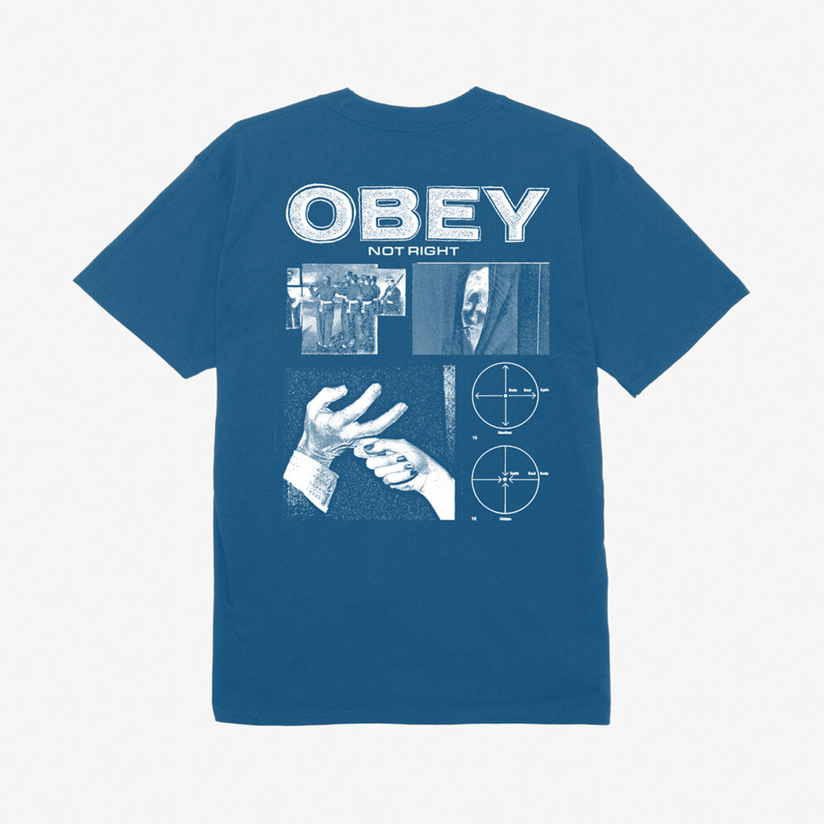 POLERA OBEY NOT RIGHT HARBOR BLUE