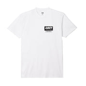 POLERA OBEY RECORD BUY, SELL, TRADE WHITE