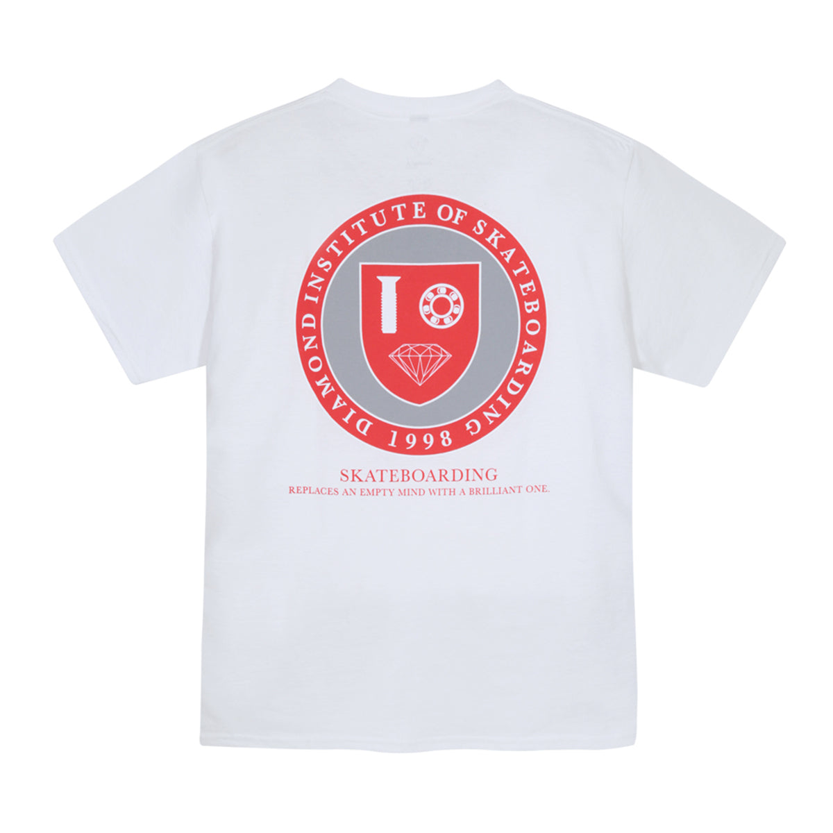POLERA DIAMOND INSTITUTE OF SKATEBOARDING WHITE