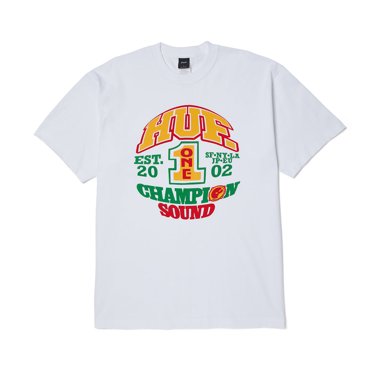 POLERA HUF CHAMPION SOUND S/S WHITE