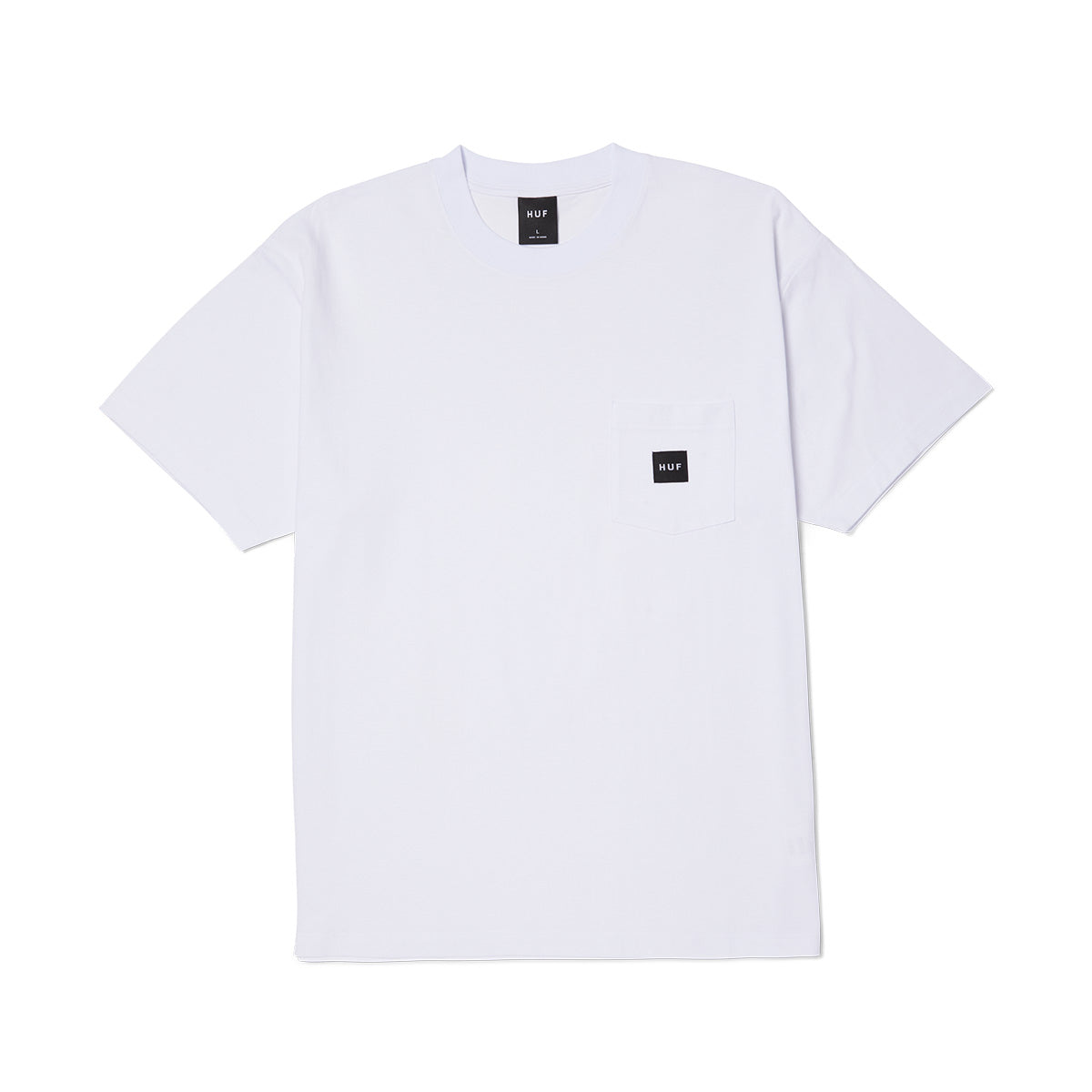 POLERA HUF SET BOX LOGO S/S POCKET WHT