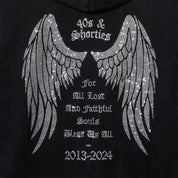 POLERON 40S & SHORTIES ANGEL RHINESTONE BLK