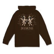 POLERON DIAMOND SHINE BRIGHT ANGELS HOODIE DARK BROWN