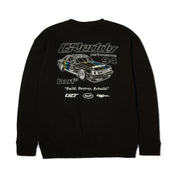 POLERON HUF X GREDDY RETRO MOD CREWNECK SWEATSHIRT BLK