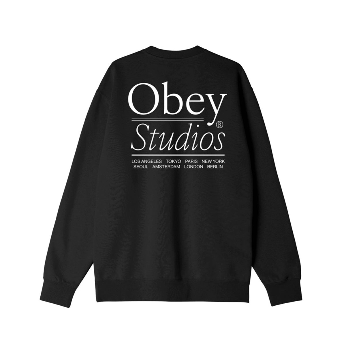 POLERON OBEY STUDIOS CREWNECK BLK