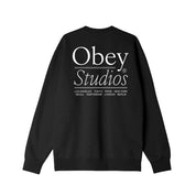 POLERON OBEY STUDIOS CREWNECK BLK