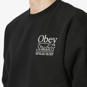 POLERON OBEY STUDIOS CREWNECK BLK