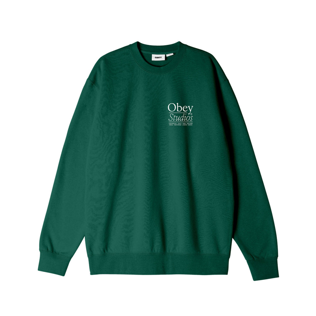 POLERON OBEY STUDIOS CREWNECK RAIN FOREST