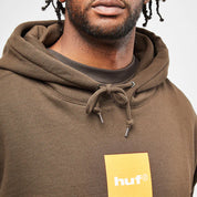 Poleron Huf 89 Box Logo Hoddie Chocolate