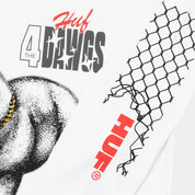 Polera HUF 4 The Dawgs L/S tee White