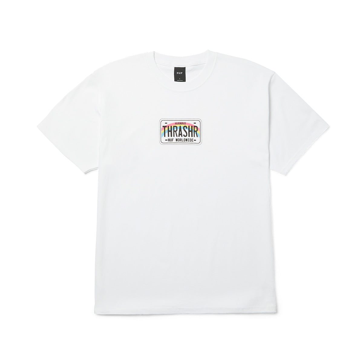 PoleraHUFXTHRASHERLicensePlateSSTeeWhite.jpg