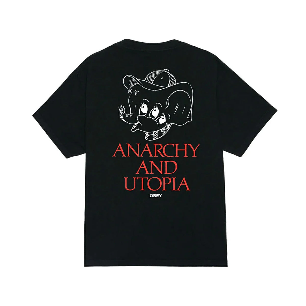 Polera OBEY Anarchy & Utopia Pigment True Vintage Black