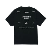 Polera OBEY Around The Globe Pigment True Vintage Black