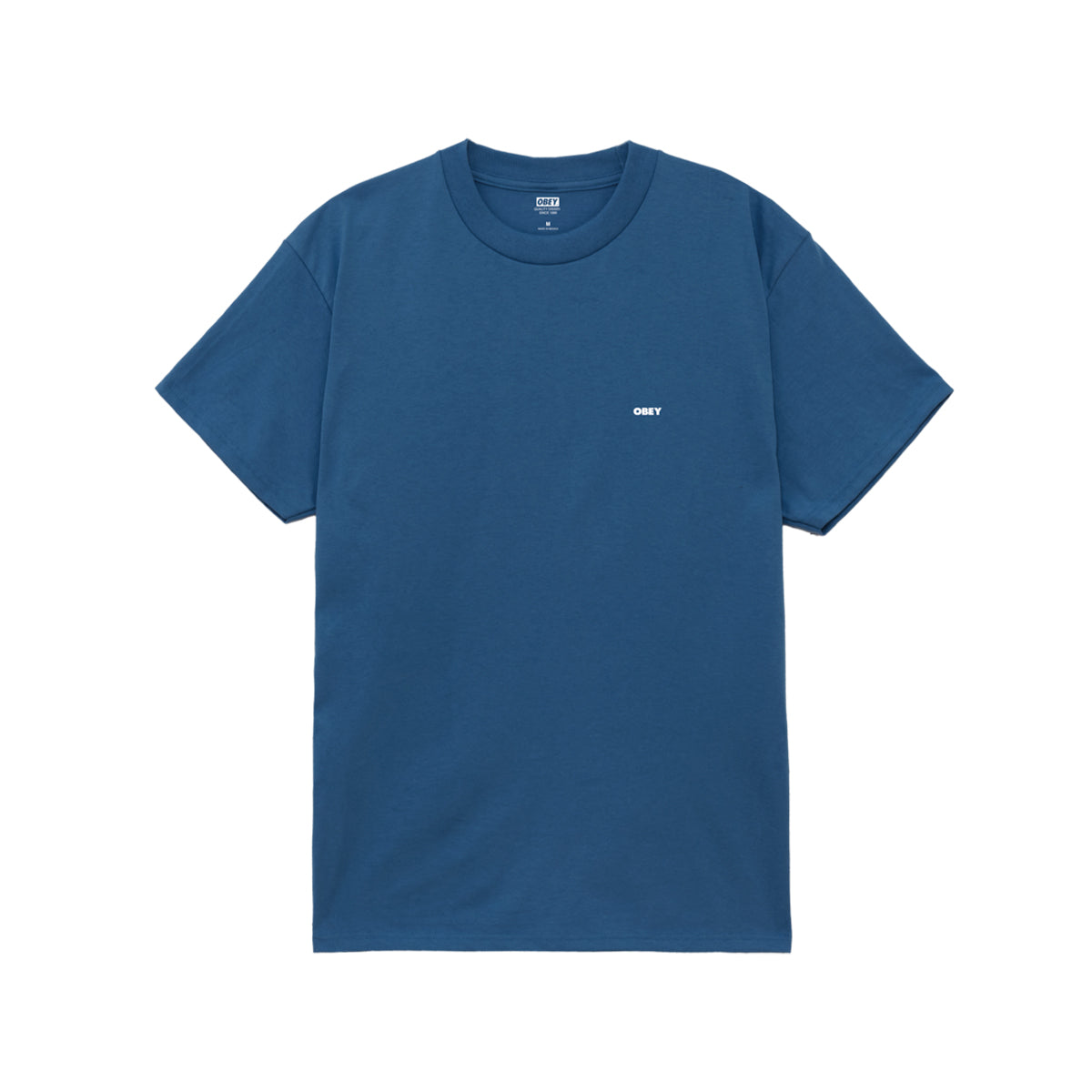Polera OBEY Icon Stencil Flame Harbor Blue