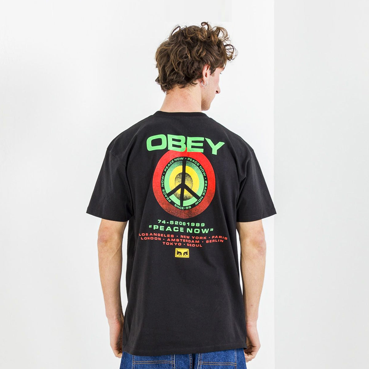 Polera OBEY Peace Target Black