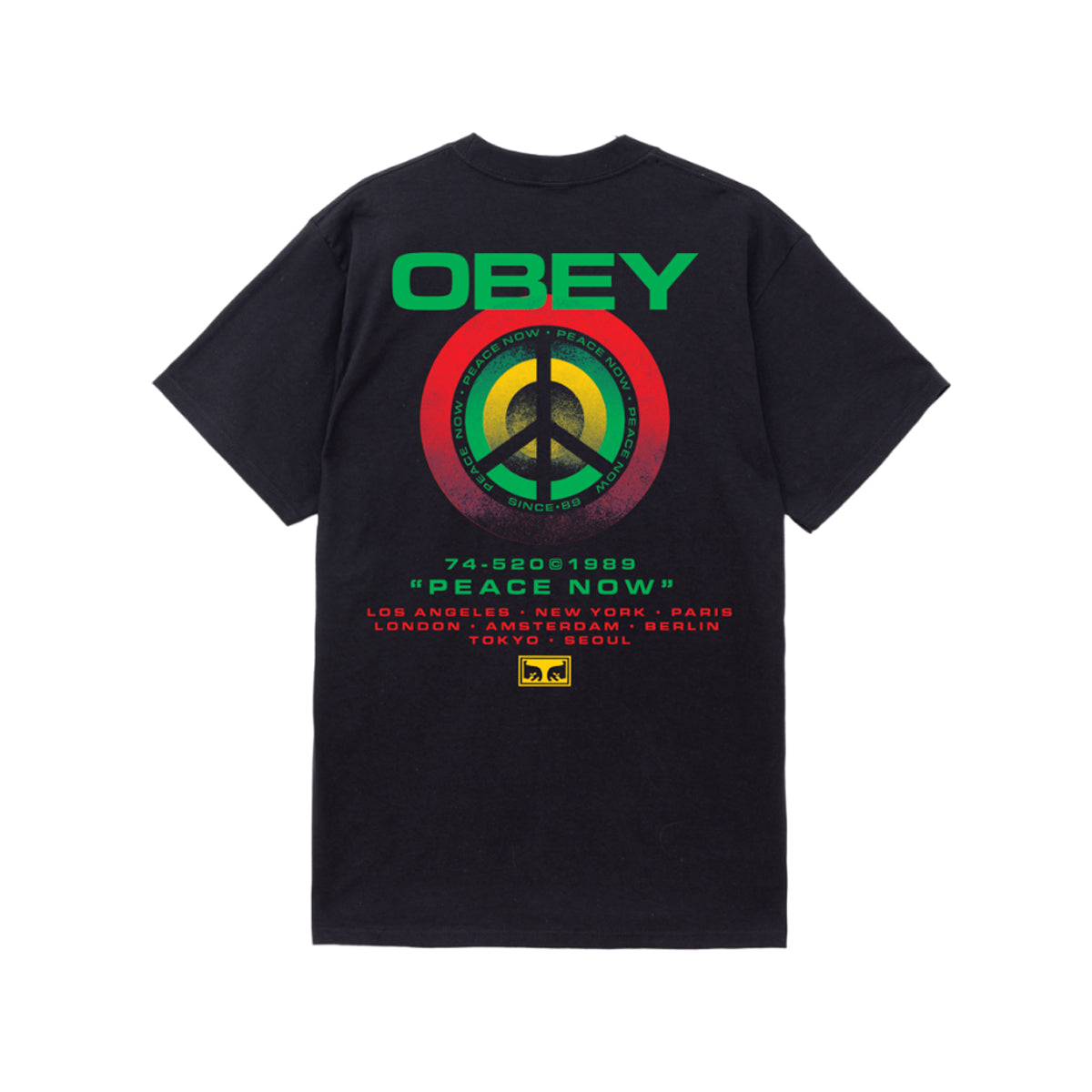 Polera OBEY Peace Target Black
