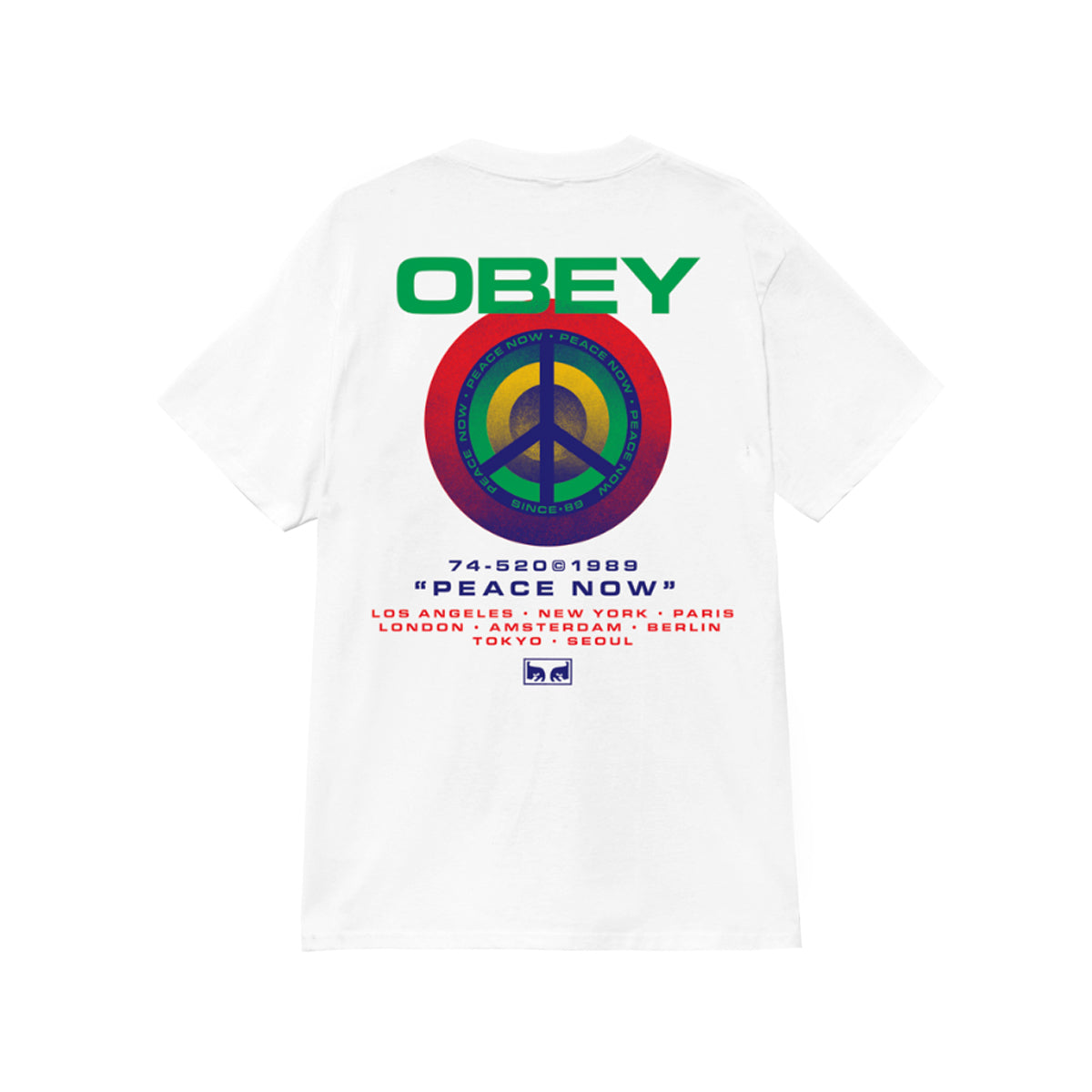 Polera OBEY Peace Target White