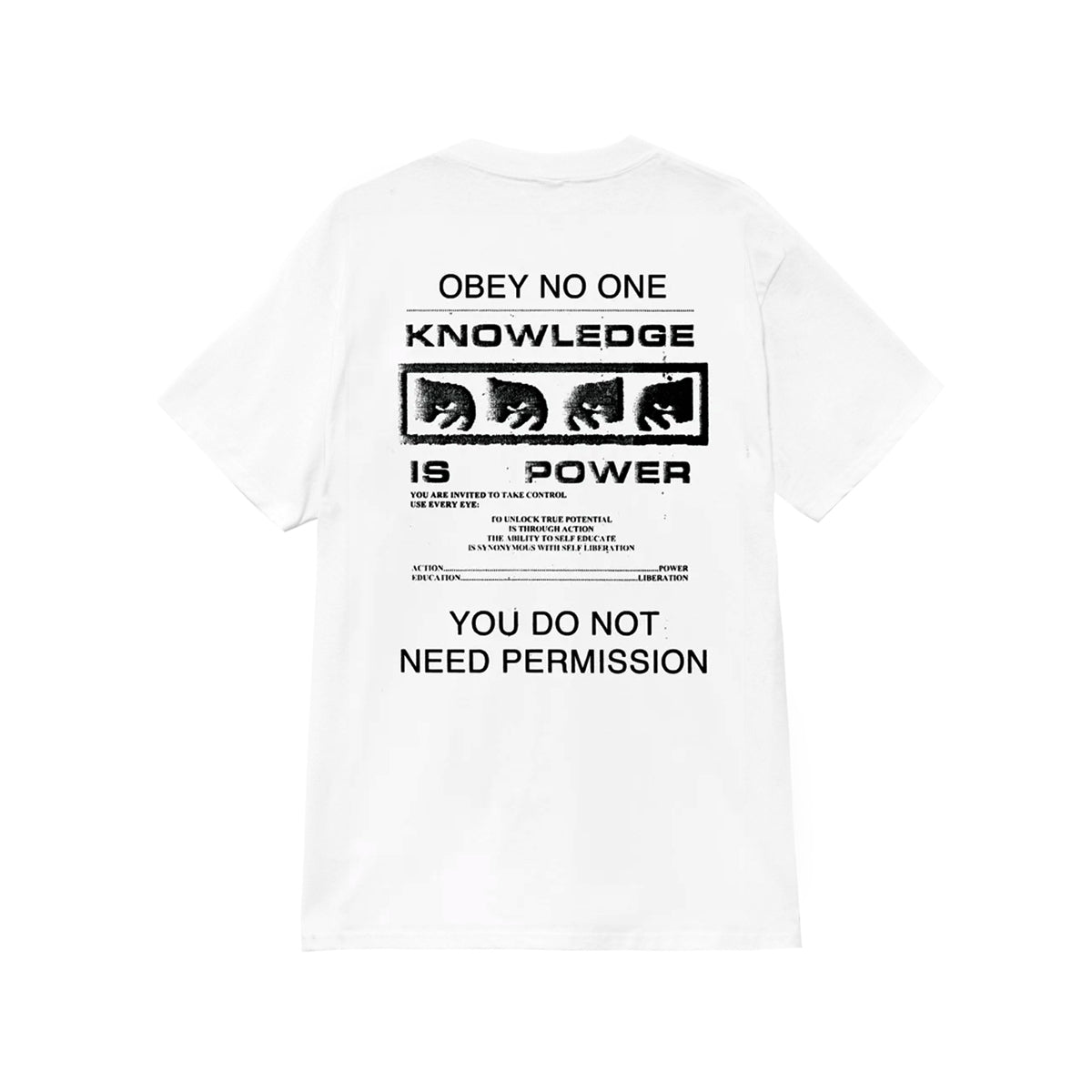 Polera OBEY Permission White