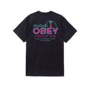 Polera OBEY Records Sound Waves Black