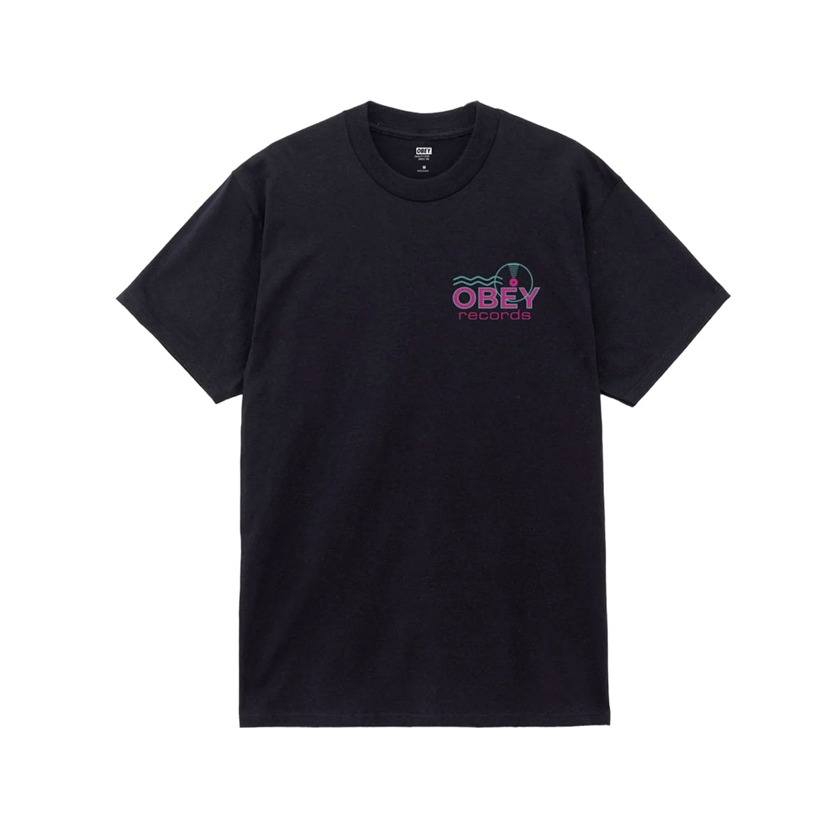 Polera OBEY Records Sound Waves Black