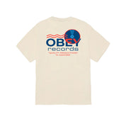 Polera OBEY Records Sound Waves Cream