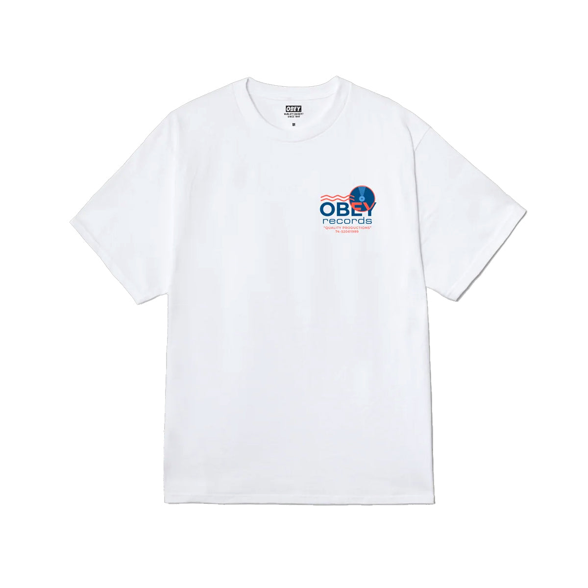 Polera OBEY Records Sound Waves White