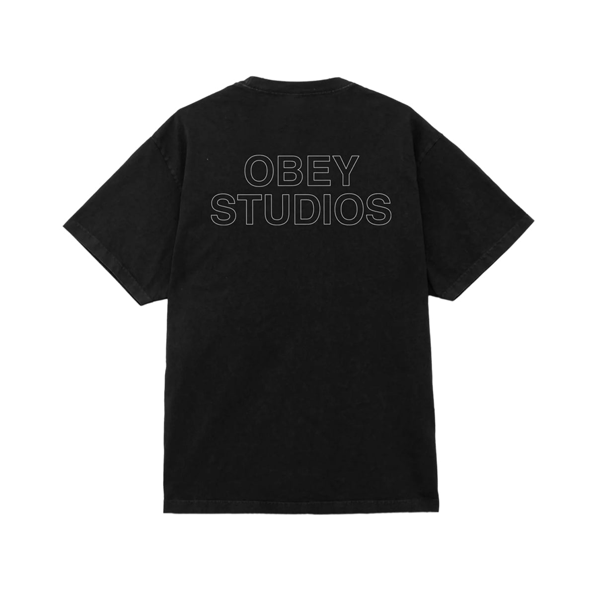 Polera OBEY Studio Outline Pigment True Vintage Black