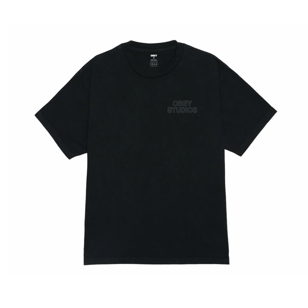 Polera OBEY Studio Outline Pigment True Vintage Black
