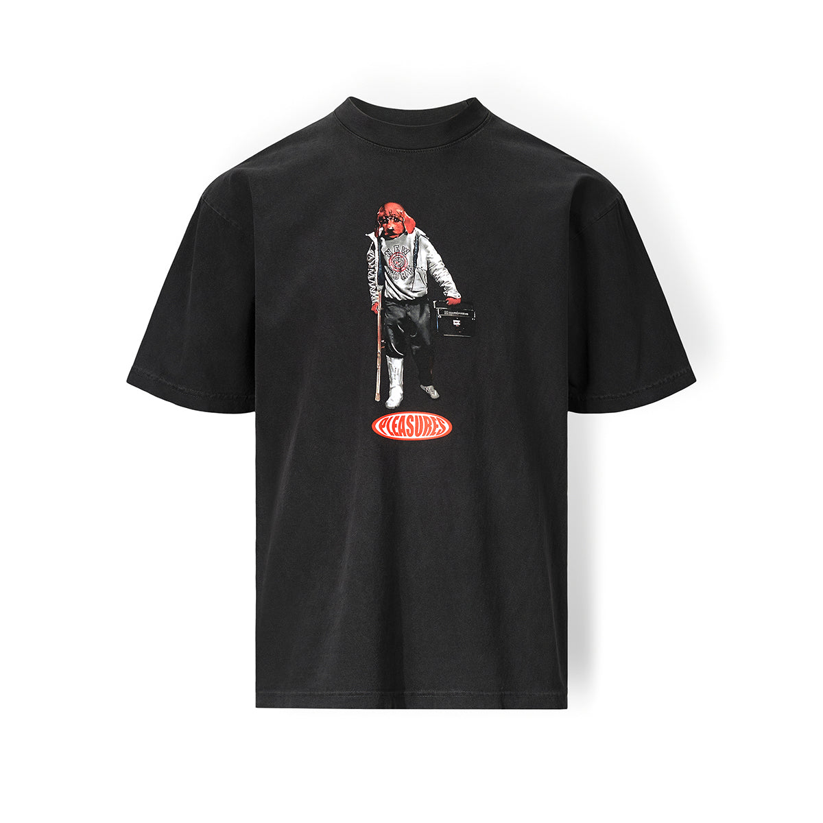 Polera PLEASURES Da Funk T-Shirt Faded Black