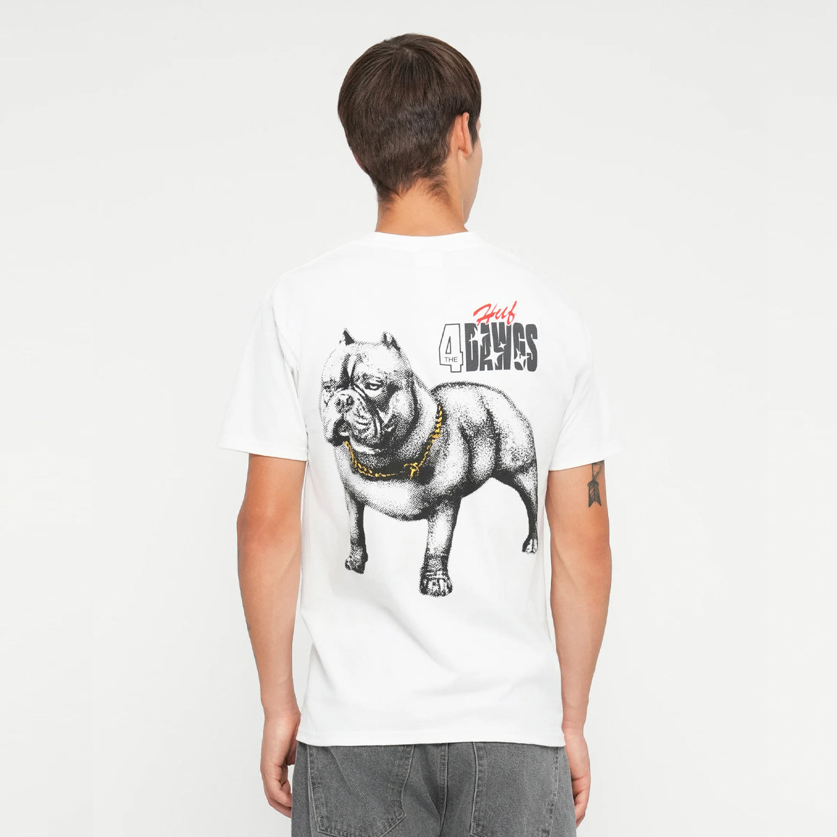 Polera HUF 4 The Dawgs S/S White