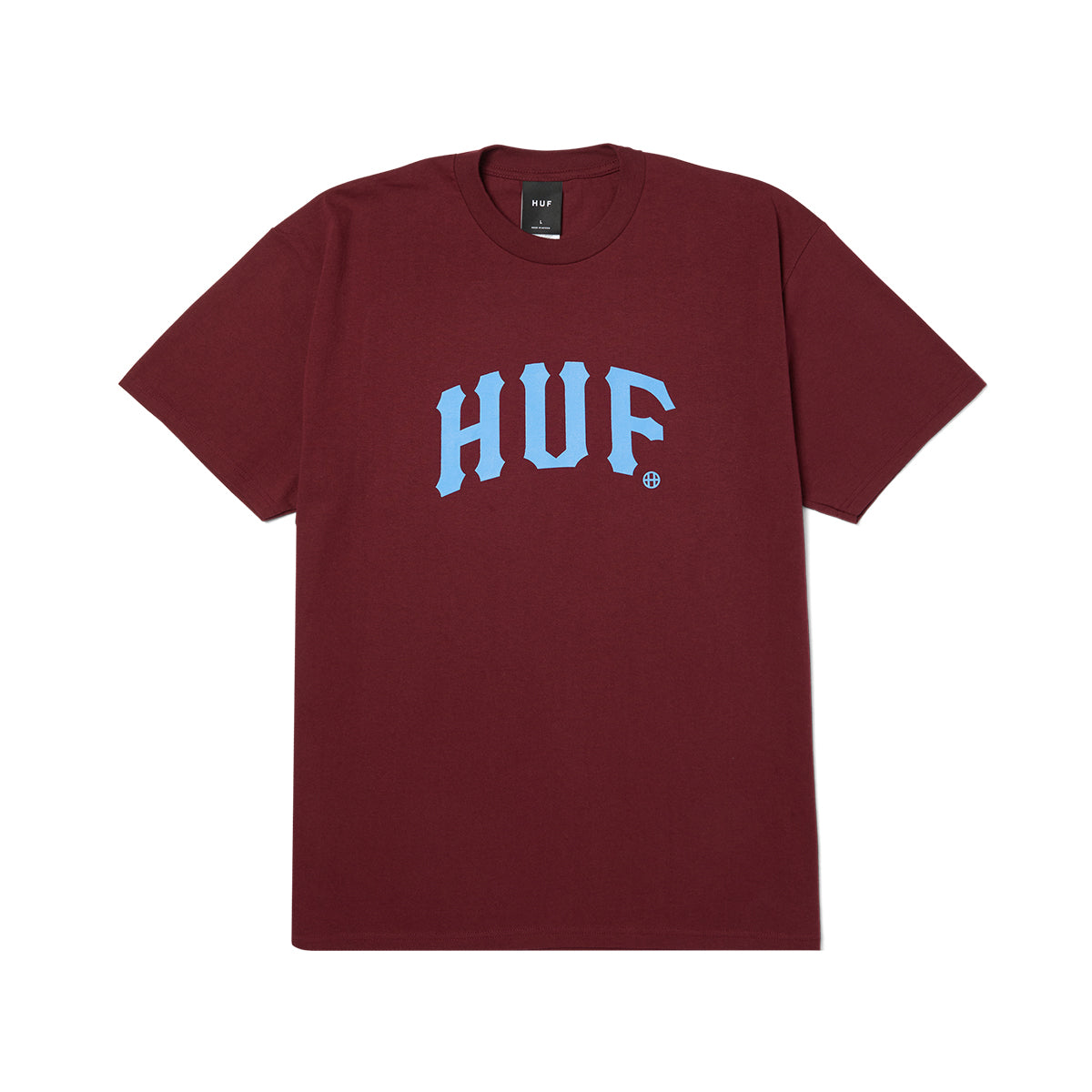 Polera_HUF_Arch_SS_Tee_Burgundy.jpg