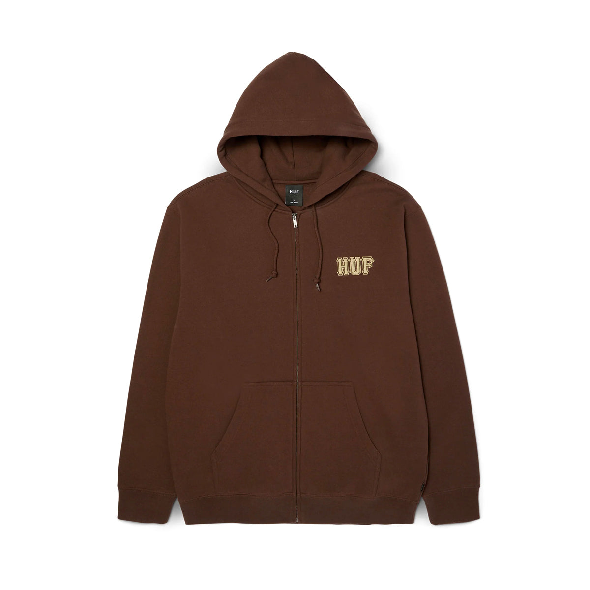 Poleron HUF Classic Logo F/Z Hoddie Chocolate