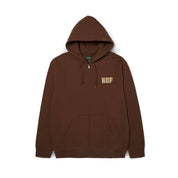 Poleron HUF Classic Logo F/Z Hoddie Chocolate
