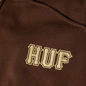 Poleron HUF Classic Logo F/Z Hoddie Chocolate