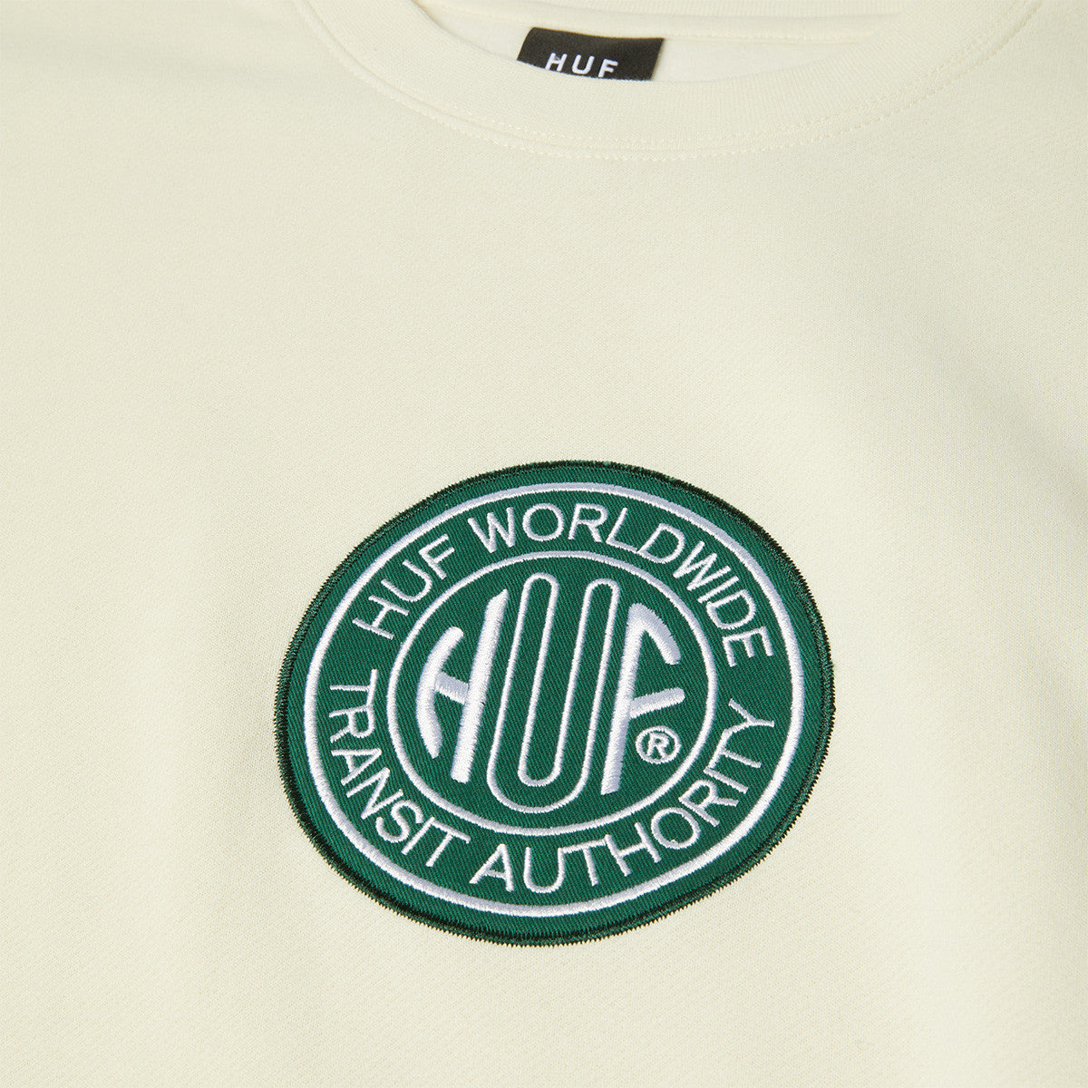 Poleron HUF Transit Authority Crewneck Bleach