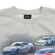 POLERON HUF X GREDDY SHOWCASE CREWNECK HEATHER GREY